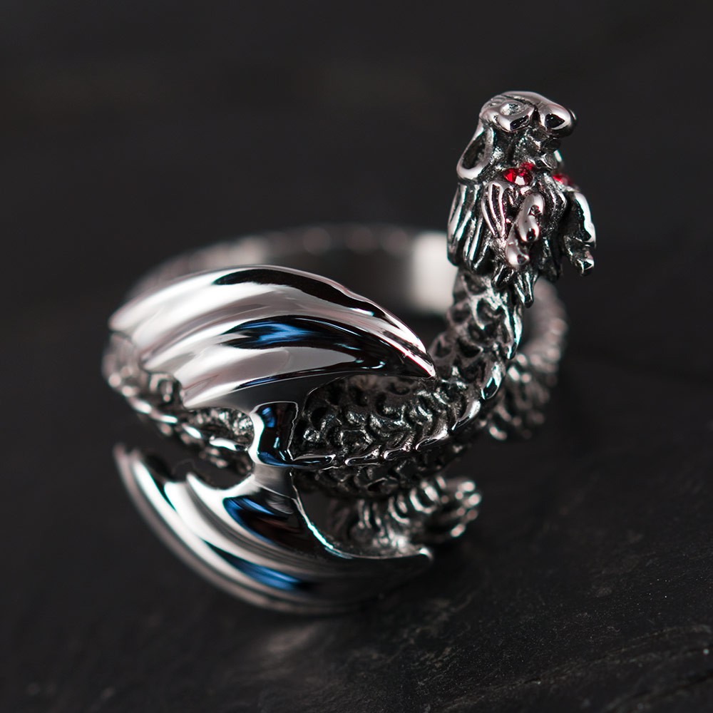 Stainless Steel Ring Winged Dragon Rings Rings for Women Themed Rings